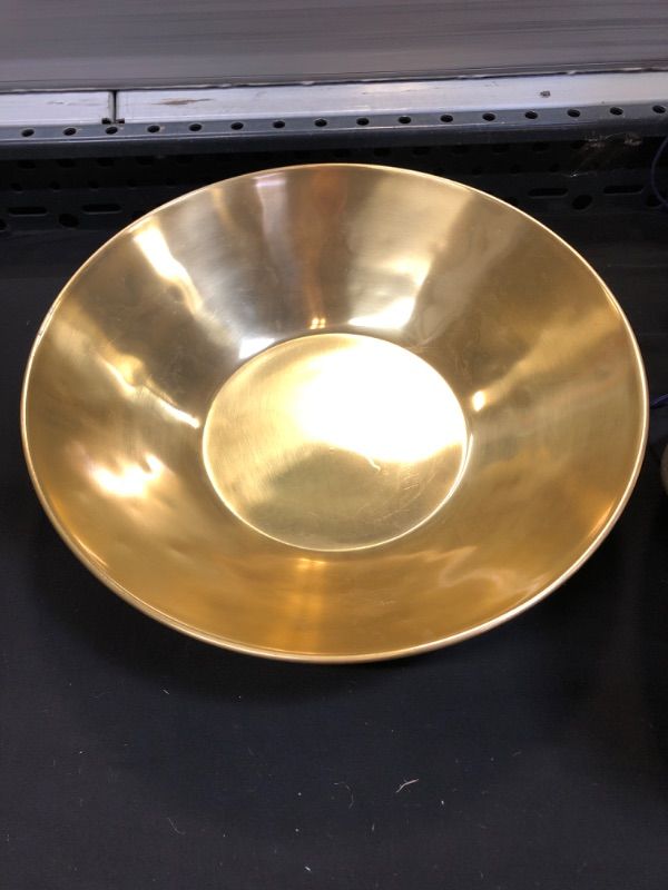 Photo 1 of 3" X 16" Metal Bowl Gold - Threshold™
