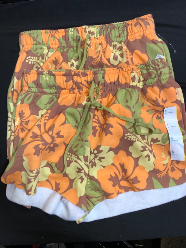 Photo 1 of 2 ITEM COUNT High-rise Dolphin Shorts - Wild Fable™ Brown Floral SIZE S