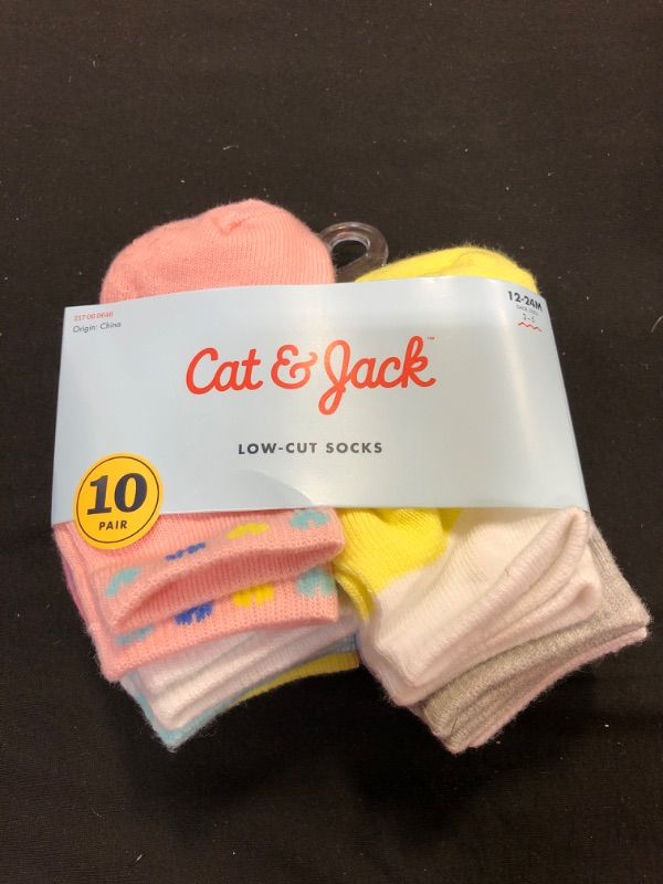 Photo 2 of Baby Girls' 10pk Ankle Socks - Cat & Jack Pink 4t-5t