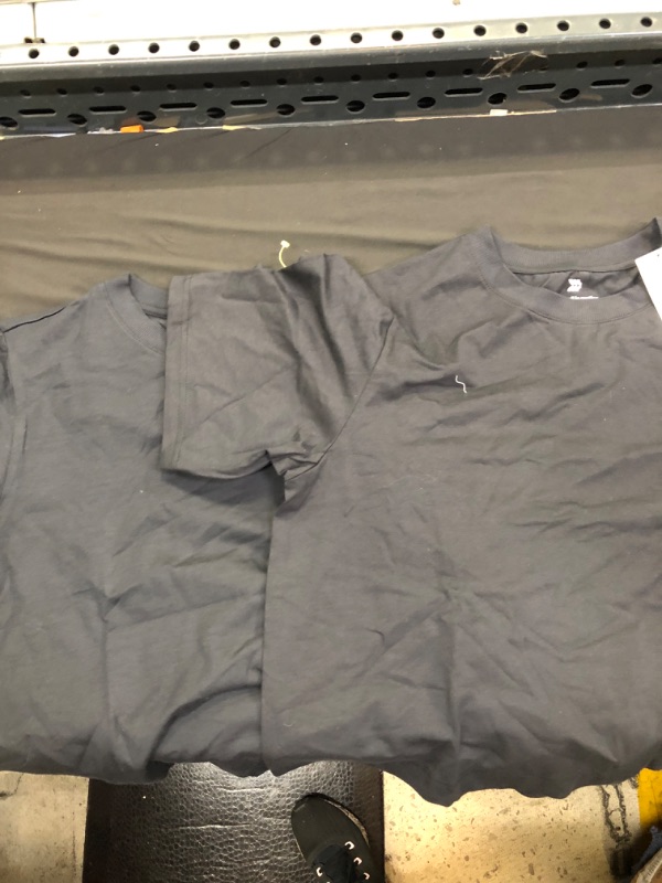 Photo 1 of 2 ITEM COUNT Black Supima Cotton Cropped Active Short Sleeve Top - Large

