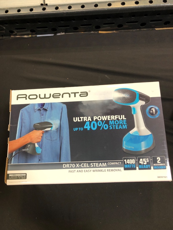 Photo 2 of Rowenta DR7071U1 X CEL Steam Compact Handheld Steamer ( UNABLE TO TEST ) 
