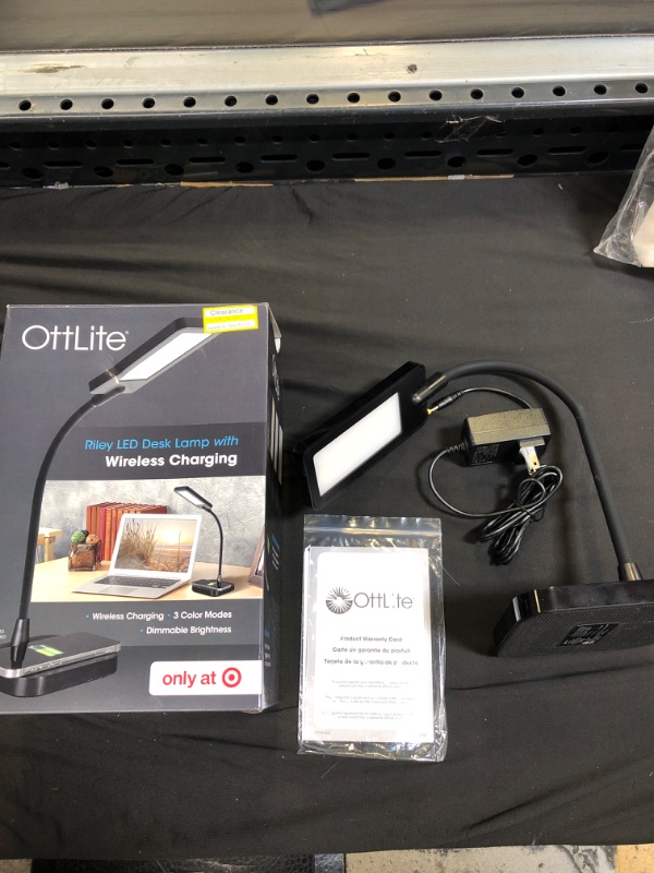 Photo 2 of LED Riley Wireless Charging Desk Lamp - OttLite
