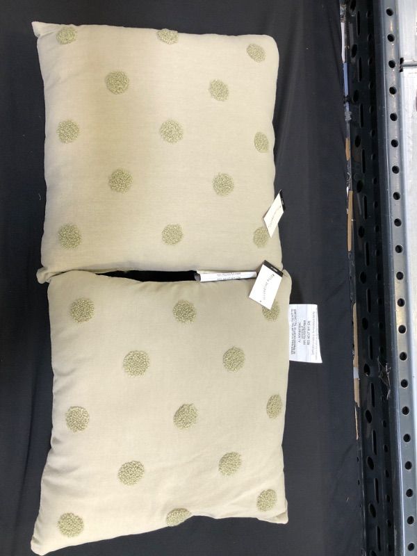 Photo 1 of 2 PC LIGHT GREEN PILLOWS 