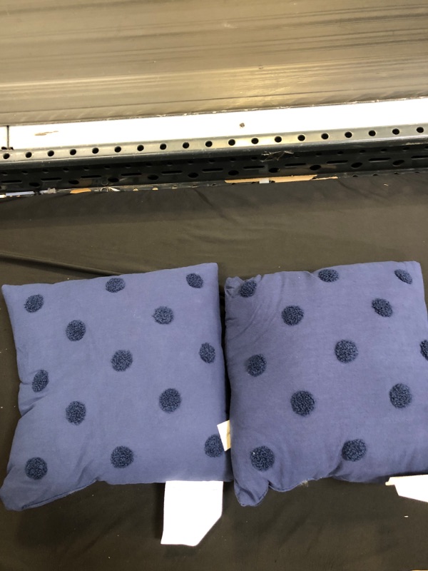 Photo 1 of 2 PC DARK BLUE PILLOWS 