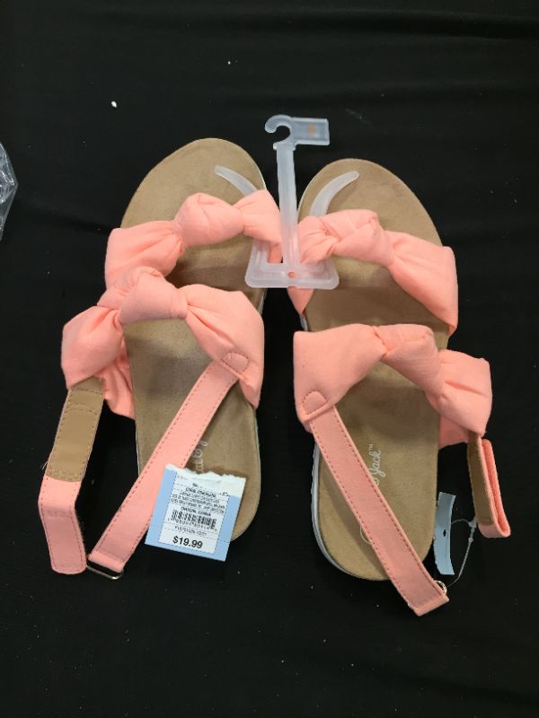 Photo 1 of CAT AND JACK CORAL PINK SANDALS SIZE 5