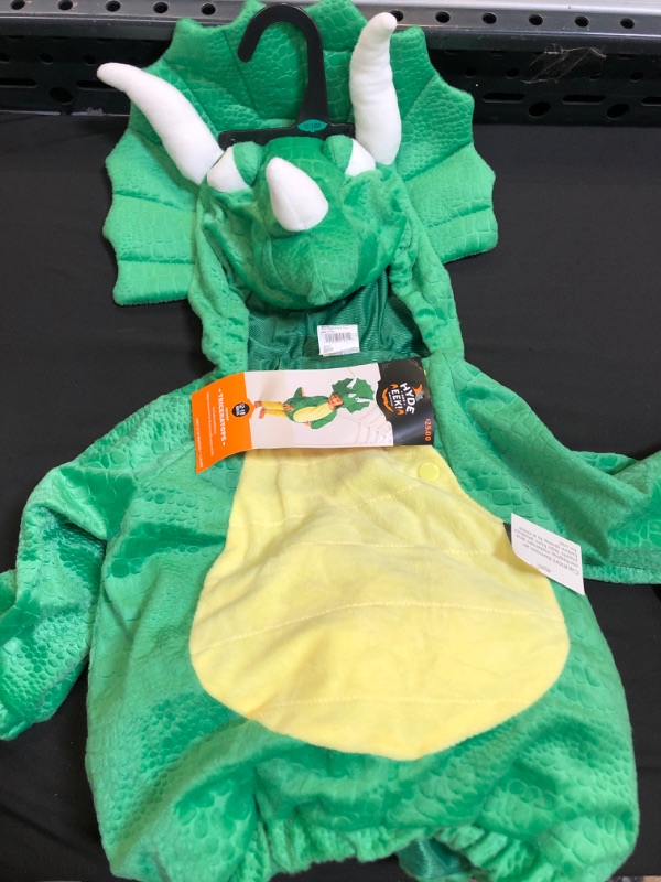 Photo 2 of Baby Pullover Triceratops Halloween Costume Green - Hyde & EEK! Boutique™ SIZE 12-18M