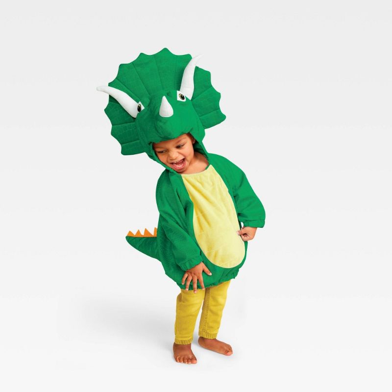Photo 1 of Baby Pullover Triceratops Halloween Costume Green - Hyde & EEK! Boutique™ SIZE 12-18M