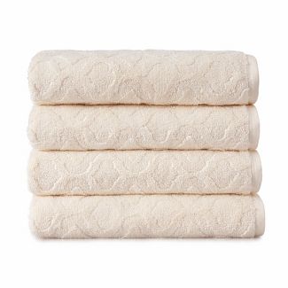 Photo 1 of 4pc Athena Bath Towel Set Cream - Welhome
