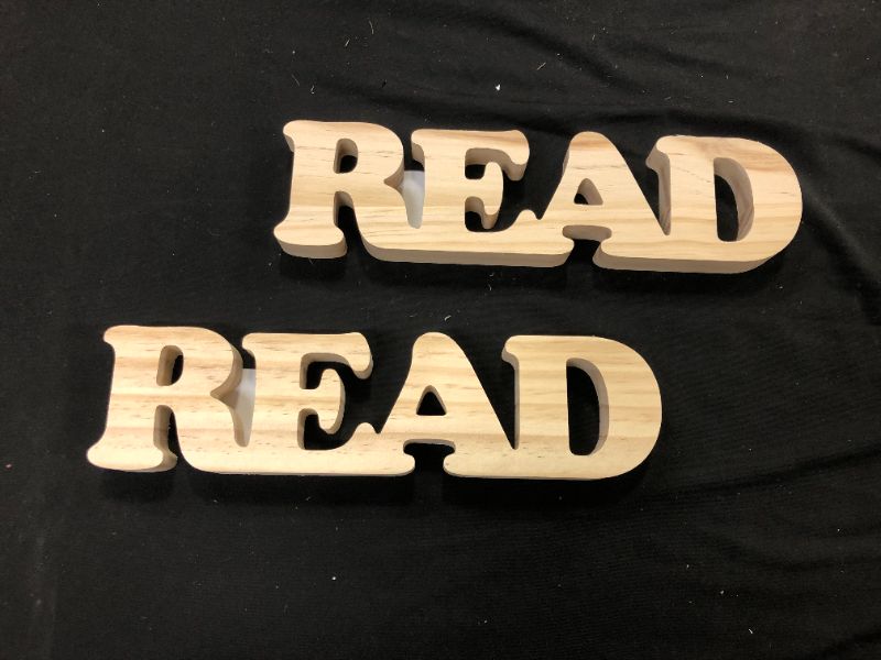 Photo 2 of 2 Piece Wood Word Base Read - Mondo Llama™ Dimensions (Overall): 2.68 Inches (H) x .78 Inches (W) x 10.63 Inches (D)


