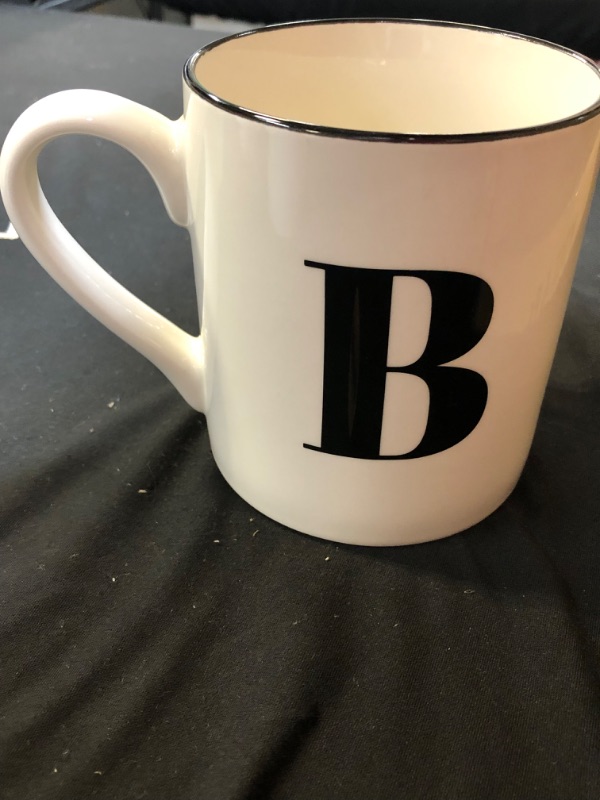 Photo 4 of 16oz Stoneware Monogram Mug White - Threshold™ " B " AND "M" AND "P" 3 MUGS
