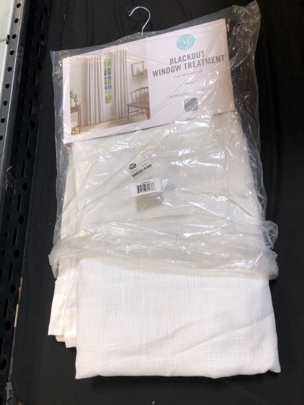 Photo 2 of 2pk Blackout Bedford Woven Window Curtain Panels - Martha Stewart - white

