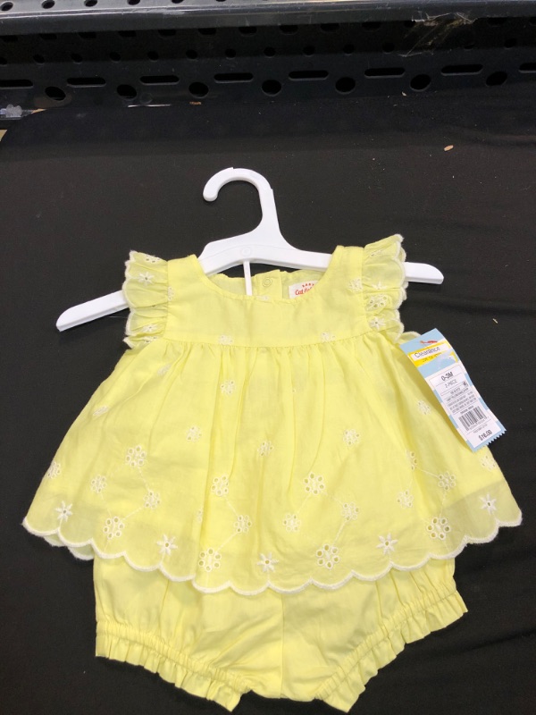 Photo 1 of Baby Girls' Eyelet Bloomer Top & Bottom Set - Cat & Jack™ Light size 0-3 M 