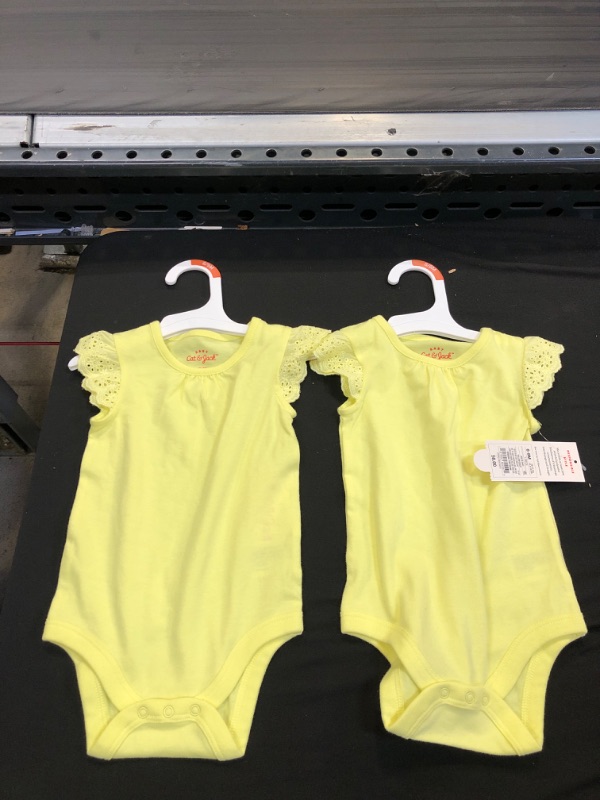 Photo 2 of Baby Girls' Eyelet Bodysuit - Cat & Jack™ Light size 6-9 M 2 pcs