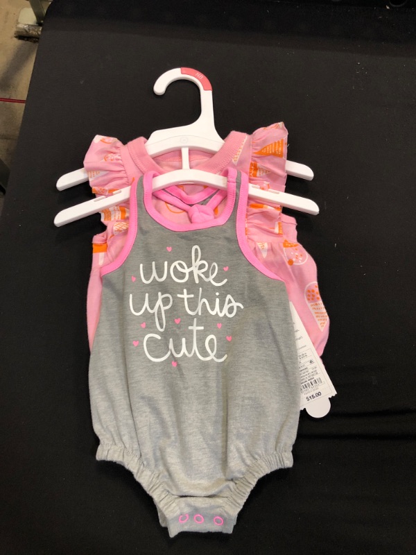 Photo 2 of Baby Girls' 2pc Ice Cream Romper - Cat & Jack™ Pink size 3-6 m 