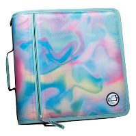 Photo 1 of 3" Round Ring Zipper Binder with File Folder 2022 Pastel Iridescent - Case-it

