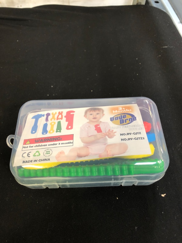 Photo 1 of Baby Teething Toys for Babies 3-6 Months, Baby Toys 3-6 Months, Silicone Teething Toys for Babies 6-12 Months, 4 PCS Baby Teethers for Babies 3-6 Months, Baby Chew Toy, Soothe Sore Gums for Infants
