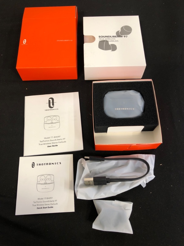 Photo 2 of TaoTronics Soundliberty 97 Bluetooth Earbuds USB-C fast charging Earphones BH097
, FACTORY PACKAGED