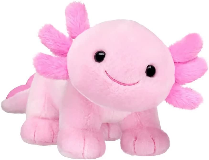 Photo 1 of Axolotl Plush Toys 9.8 Inch Soft Cute Axolotl Stuffed Animal Plushies Pillow Doll Kids Birthday Gift Home Decoration(Pink)
