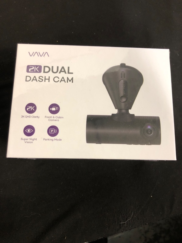 Photo 2 of VAVA VD009 Dual Dash Cam, 2K Front 1080p Cabin 30fps Car Camera, Sony Sensor, Infrared Night Vision, App Control & 2" LCD Display, Parking Mode, Built-in GPS for Uber & Lyft, Bluetooth Snapshot Remote
FACTORY SEALED.