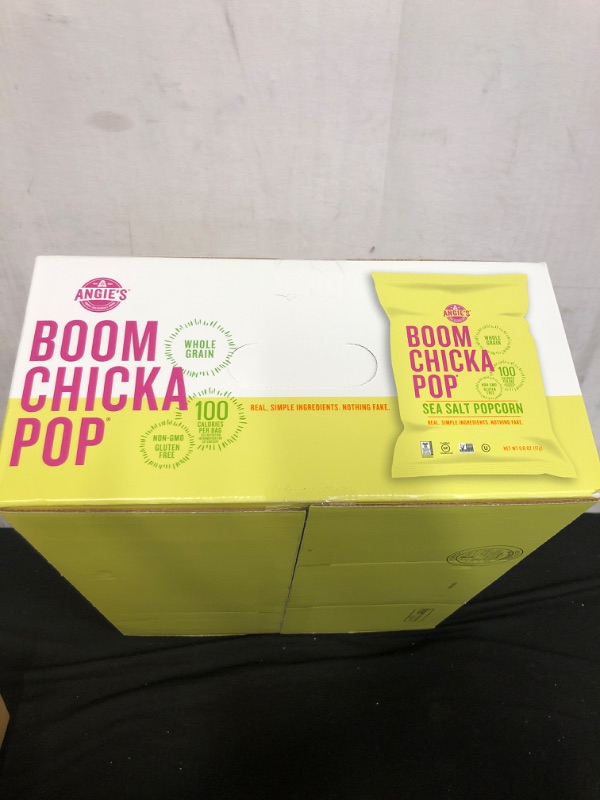 Photo 3 of Angies Boom Chicka Pop Popcorn, Sea Salt, Snack Packs - 24 pack, 0.6 oz bags * FACTORY SEALED 