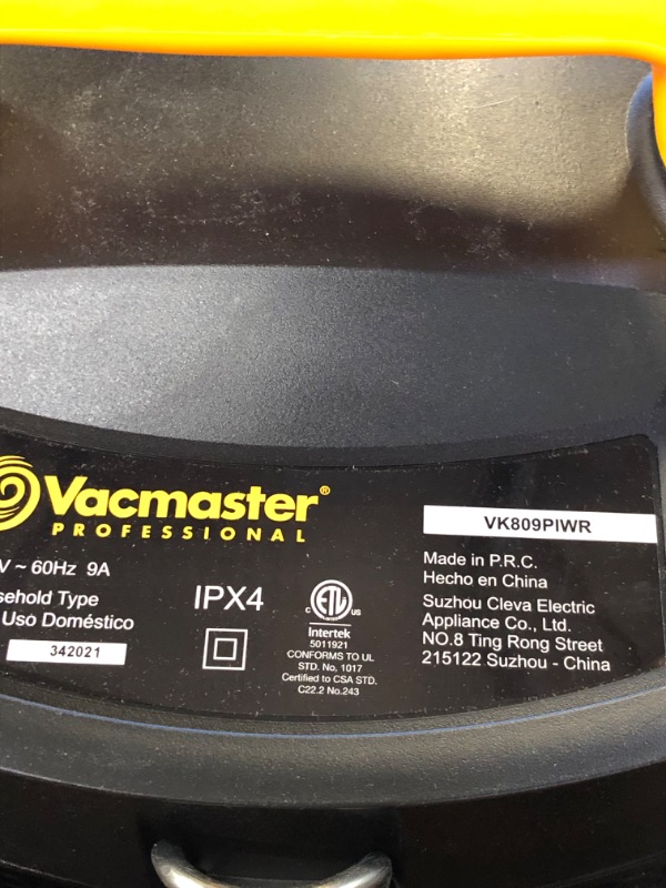 Photo 5 of Vacmaster Wet Dry Shampoo Vacuum Cleaner 3 in 1 Portable Carpet Cleaner 8 Gallon 5.5 Peak HP Power Suction
