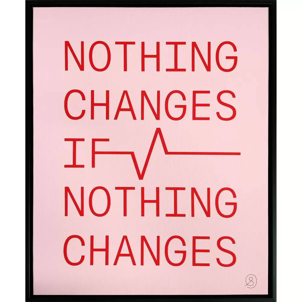 Photo 1 of 16" x 20" Nothing Changes Framed Wall Canvas - Tré Seals