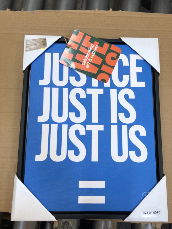 Photo 2 of 10" x 13" Justice is Us Framed Wall Canvas - Tré Seals