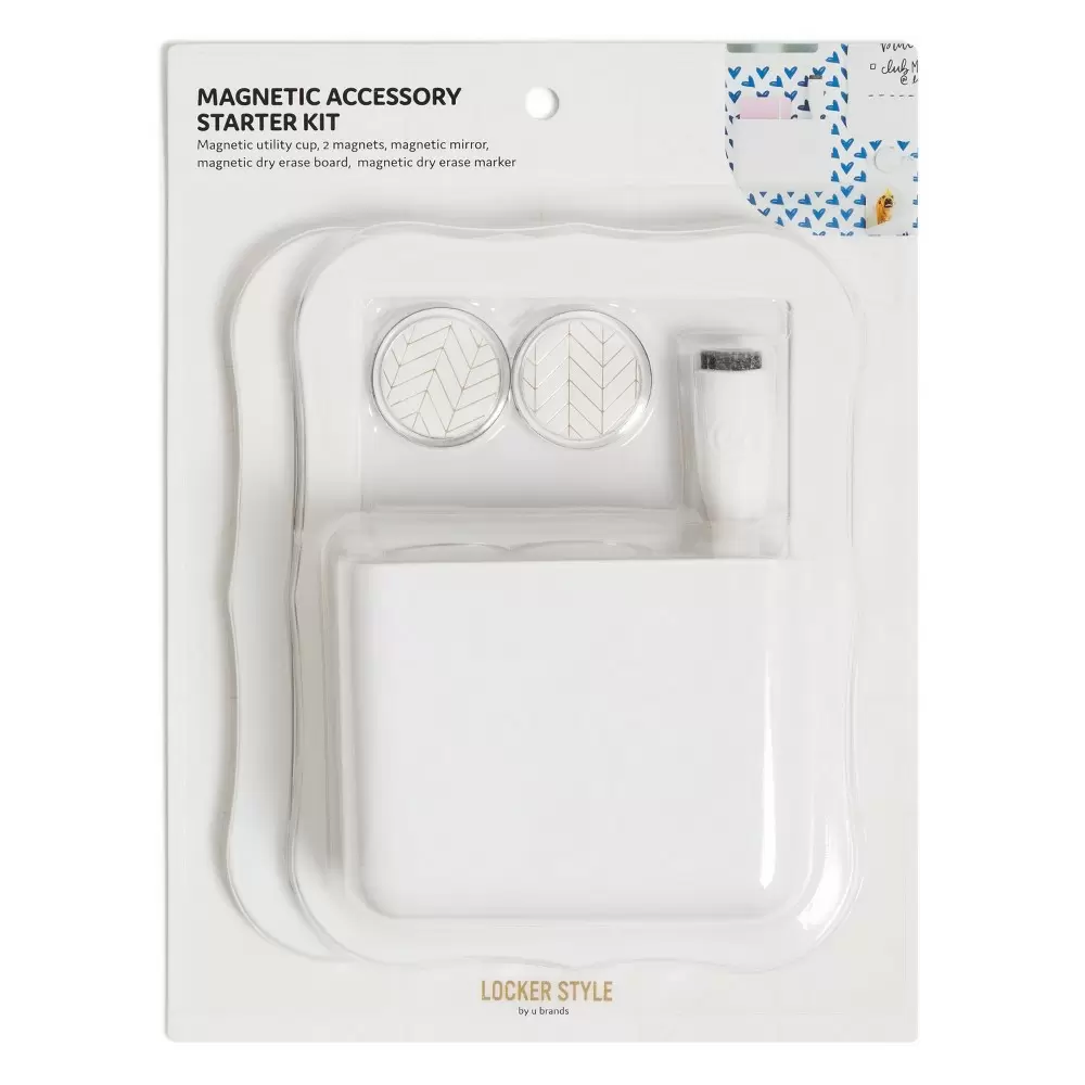 Photo 1 of U Brands Magnetic Modern Scallop Accessory Locker Kit - White---factory sealed