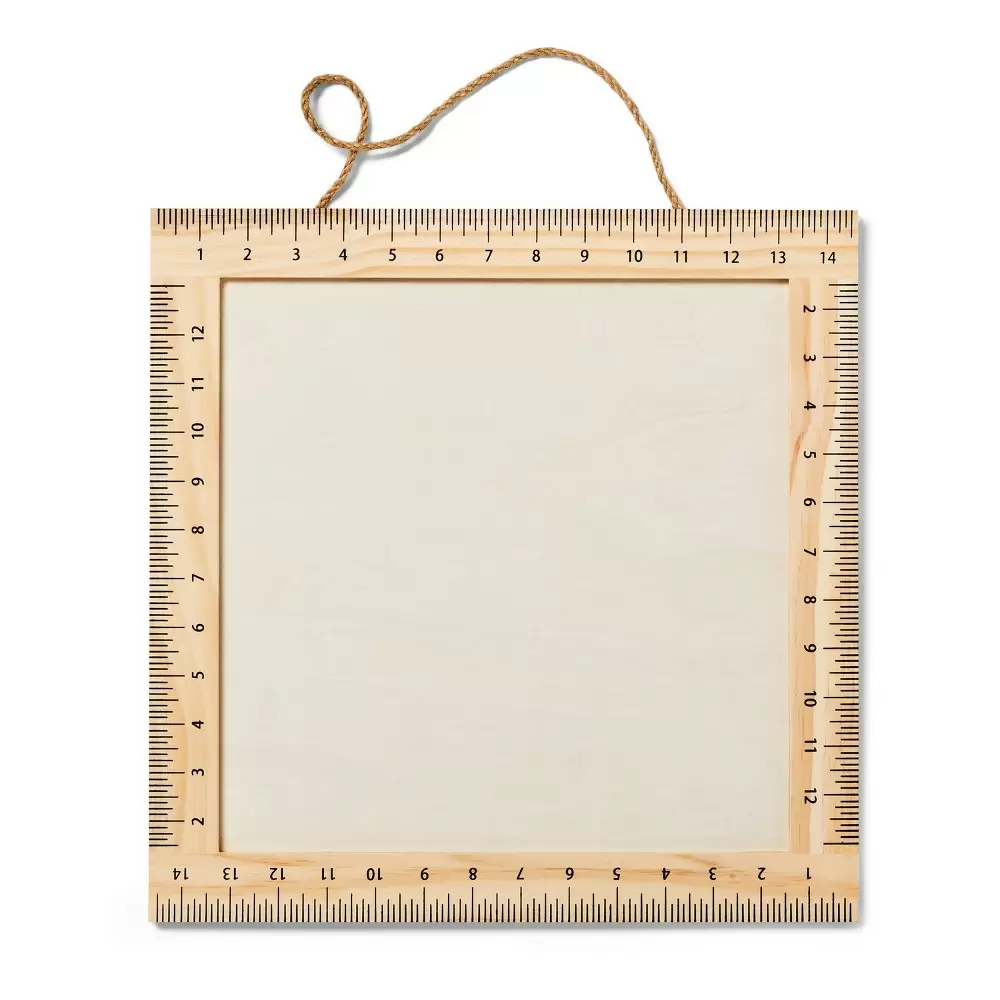 Photo 1 of Hanging Square Sign with Ruler Border - Mondo Llama