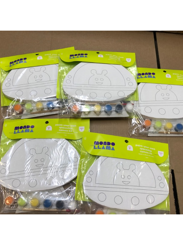 Photo 1 of Paint-Your-Own Spaceship Canvas Kit - Mondo Llama--5pack