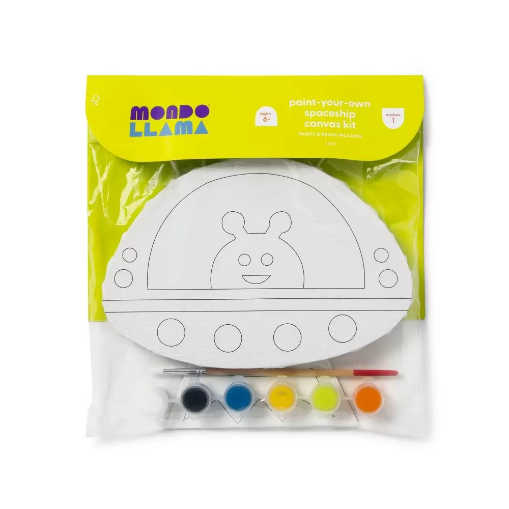 Photo 1 of Paint-Your-Own Spaceship Canvas Kit - Mondo Llama--5pack