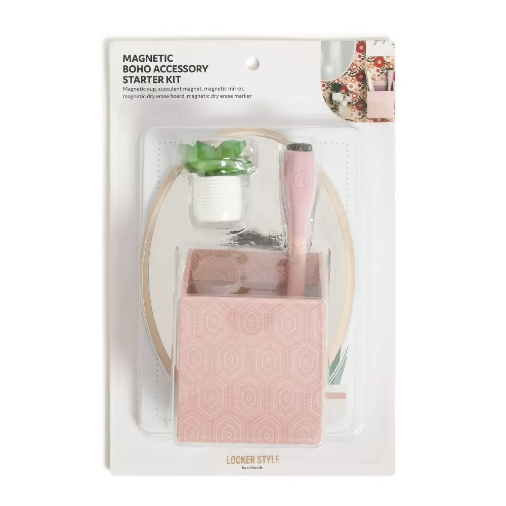 Photo 1 of 5ct Locker Value Pack Neutral Boho Pink - U Brands--factory sealed
