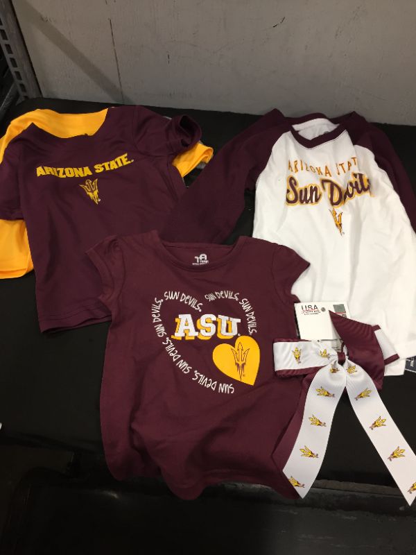 Photo 1 of BAG LOT OF ARIZONA STATE SUN DEVILS GIRL ITEMS SIZE 2, AND 2T  --SOLD AS IS --

