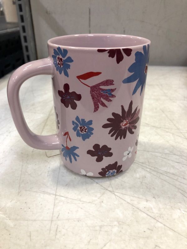 Photo 2 of 16oz Stoneware Floral Mug Purple - Room Essentials----6 pack