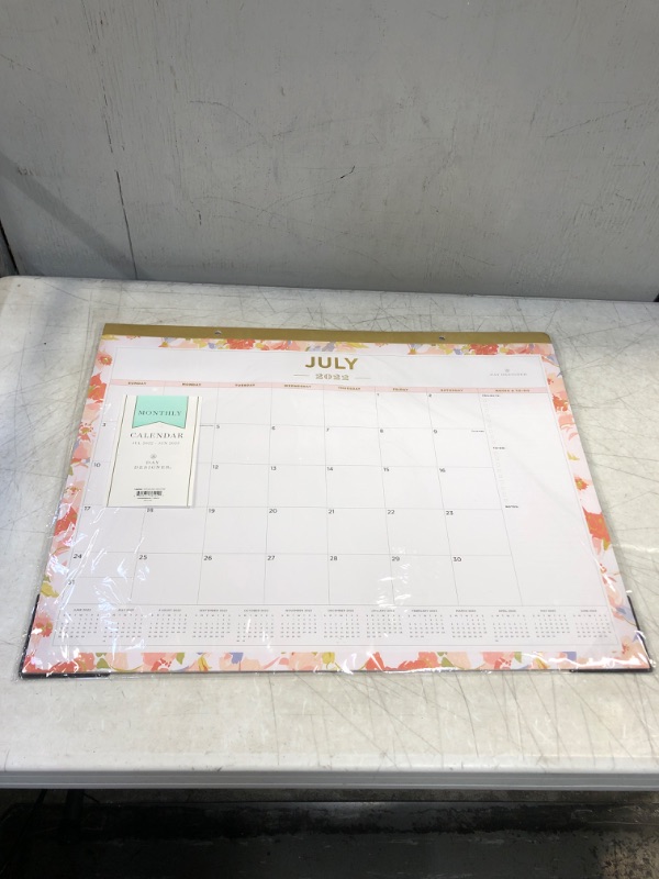 Photo 2 of 2022-23 Academic Desk Pad Calendar 22x17 Petals - Day Designer