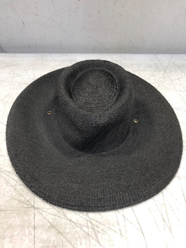 Photo 1 of BLACK WOMENS STRAW PANAMA HAT