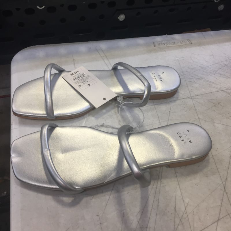 Photo 2 of A New Day Women's Winnie Skinny Strap Sandals, Silver3
Size: 8.5