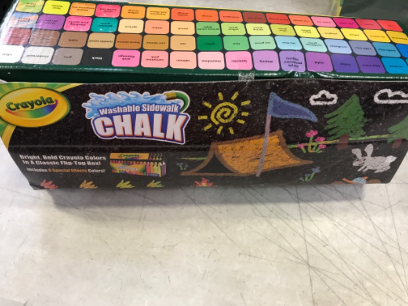 Photo 2 of Crayola Washable Sidewalk Chalk 64 Colors