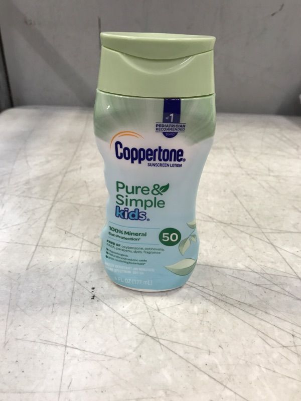 Photo 2 of Coppertone Kids Pure and Simple Botanicals Sunscreen Lotion- SPF 50 - 6oz