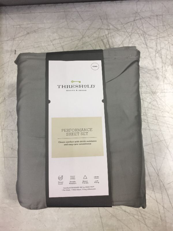 Photo 2 of 400 Thread Count Solid Performance Sheet Set - Threshold™ KING 
