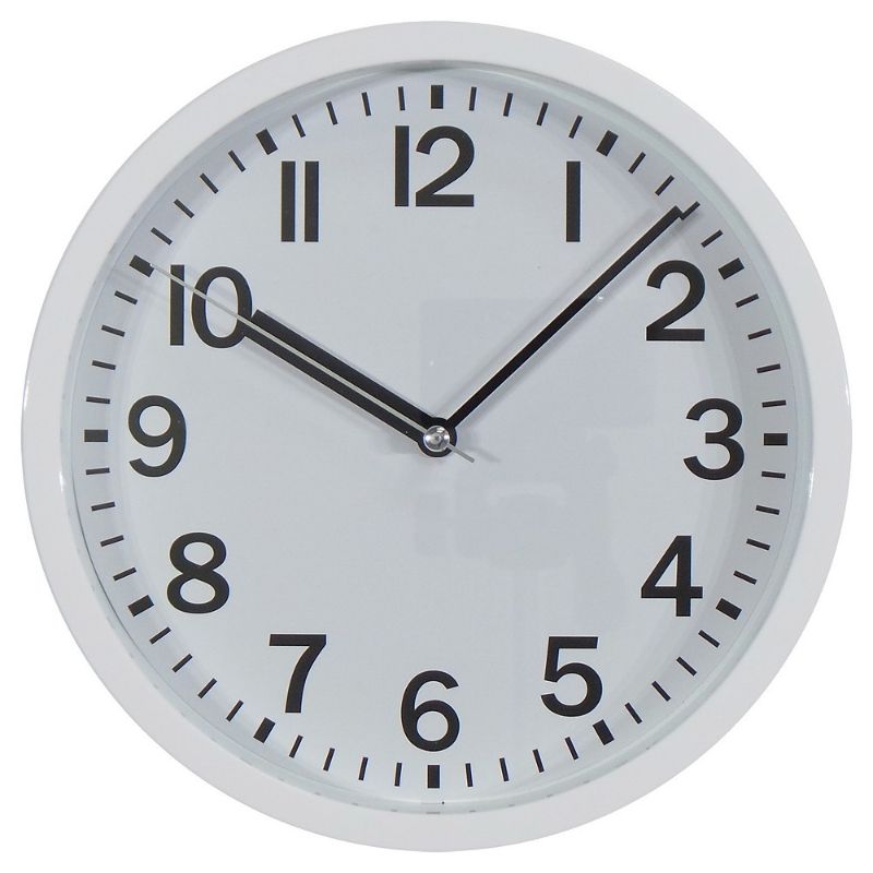 Photo 1 of 9" Round Wall Clock White - Room Essentials™
