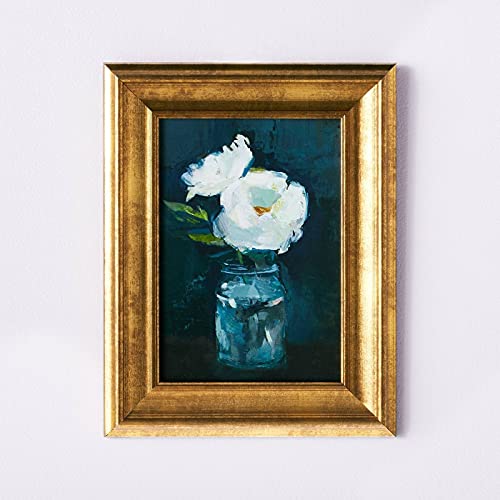 Photo 1 of 11" X 14" Floral Arrangement Framed Wall Canvas Gold/Navy - Threshold™ Designed with Studio McGee

