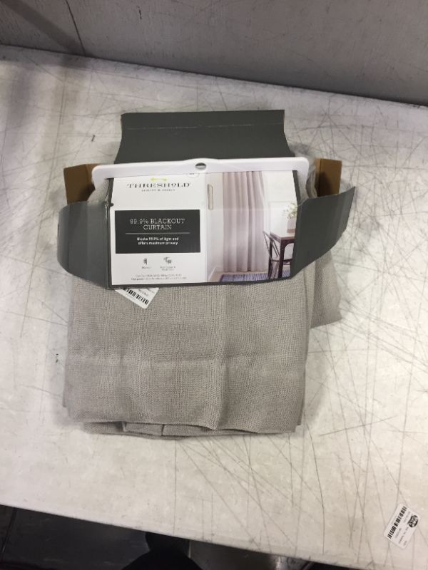 Photo 1 of Aruba Curtain Panels 84x50 Blackout Gray - Threshold
