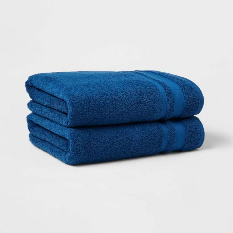 Photo 1 of 2pc Performance Towel Set Blue - Threshold