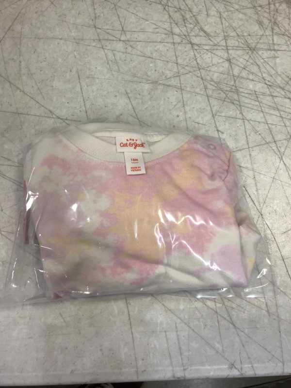 Photo 3 of Baby Girls' Tie-Dye Sweatshirt & Bloomer Set with Headband ,Pant Not Included and Undies Both Size 18M