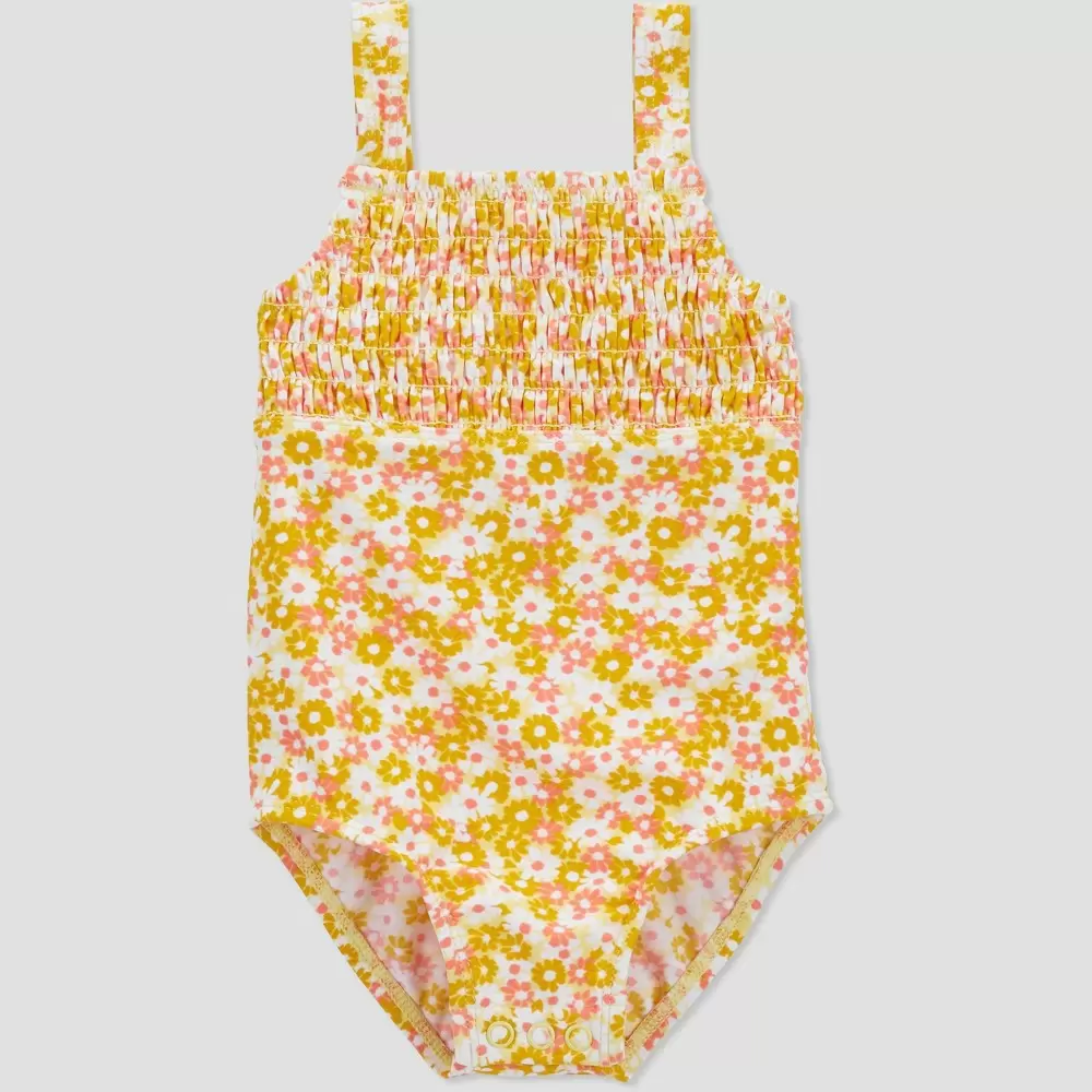 Photo 1 of  Carter's Just One You Baby Girls' Floral Print One Piece and Baby Girls' Fruit Print One Piece Swimsuit and Blue Plaid One Piece Swimsuit  All  Size 0-3 Months 