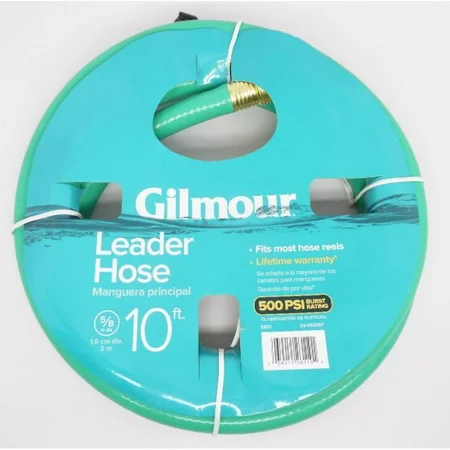 Photo 1 of  Gilmour 5/8 x 10 Leader Hose for Water Hose Reels 500 PSI Burst Rating Green  - Factory Sealed -