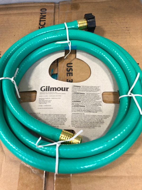 Photo 3 of  Gilmour 5/8 x 10 Leader Hose for Water Hose Reels 500 PSI Burst Rating Green  - Factory Sealed -