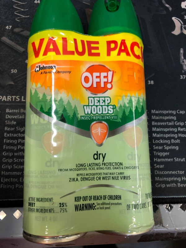 Photo 2 of  OFF! Deep Woods Insect Repellent Aerosol, Dry, Non-Greasy Formula, Bug Spray 2 Pack 