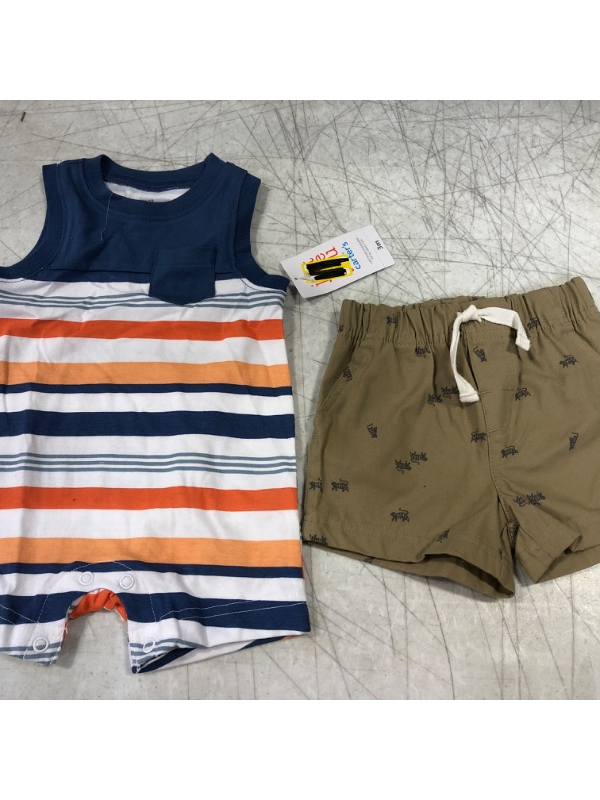 Photo 1 of 2 PC TODDLER BOYS 6M SHORTS AND 3M TOP